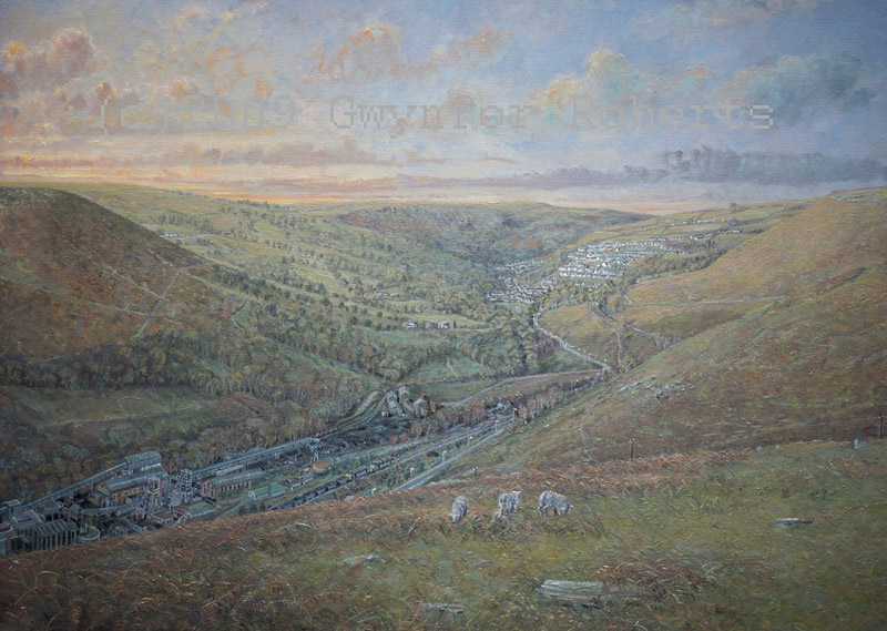 Painting of Bedlinog, south Wales