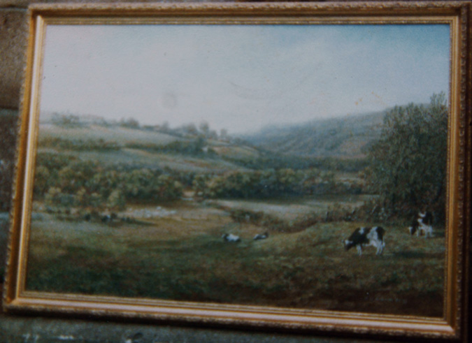 Painting of Cwmdu Farm. near Maesycwmmer.