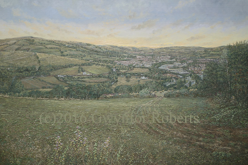 Painting of Bedwas from Energlyn