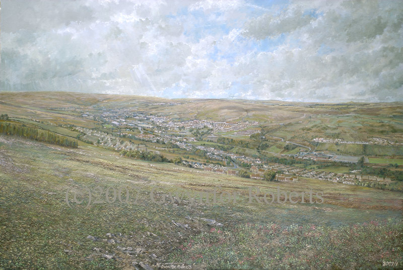 Painting of Rhymney and Pontlottyn