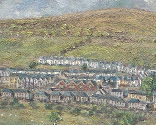 Painting of Looking towards Abertysswg, Caerphilly