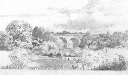 Paintings of Wales. Hengoed to Maesycwmmer viaduct